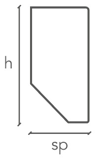 Battiscopa Dritto in massello di ayous laccato bianco o RAL