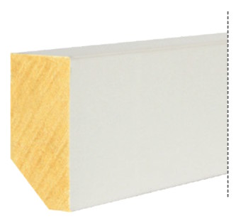 Battiscopa Dritto in massello di ayous laccato bianco o RAL